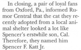 Rumor Central Column from December 7, 1992